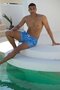 Quick-Drying Patterned Men's Swim Shorts with Pockets-26156 - 4