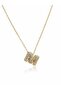 Zircon Stone Steel Letter m Necklace - Adjustable Elevator Design