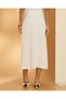 Women Ivory Pinstriped Skirt - 3