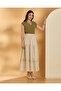 Women Beige Tiered Skirt - 5