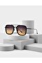 Debt Köprülü Black Gradient Metal Unisex Sunglasses with Double Color Lenses - 5