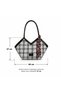Women's Linen Shoulder Bag Straw Look Stylish Daily Hand and Shoulder Bag Large Volume Zippered Bag - 4