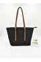 Women's Original Black Straw Shoulder Bag Large Size Adjustable Strap Zipper Closure Daily Use - 8