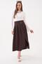 Women's Belt Detailed Pleated Long Skirt 260439 - - 2
