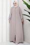Pleated Back Ferace Beige Hm2906 - 4