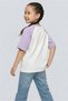 Girl's Raglan Sleeve 100% Cotton T-Shirt 7717 Purple Color - 3