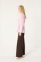 Rose Detailed Striped Shirt - 5