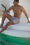 Quick-Drying Patterned Men's Swim Shorts with Pockets-26125 - 4