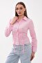 Women's Long Sleeve Shirt with Gathered Front Detail 260493 - - 4