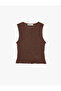 Ruffle Detail Bürümcük Crew Neck Sleeveless Blouse - 4