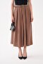 Women's Belt Detailed Pleated Long Skirt 260499 - - 3