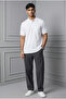 Men's Pique Polo Collar T-Shirt with Pockets Regular Fit-White - 2