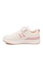 White Powder Mesh Lightweight Velcro Girls' Sports Shoes Stella F - 4