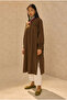 Hakim Collar Long Tunic Brown