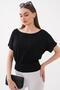 Women's Short Sleeve Boat Neck Blouse 260484 - 2