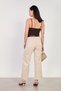Women's J63 Belted Cut-Out Palazzo Jean Trousers - Light Stone - 5