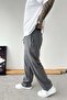Gray Washable Baggy Tracksuit with Leg Stoppers - 3