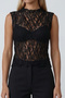 Black Sleeveless Lace Blouse Alc-X15477 - 3