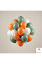 Birthday Party Decorations Balloon Set 20 Pieces Eucalyptus Orange White Balloon - 2