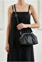 Dina Magnet Closure Women's Hand and Shoulder Bag Black - 4