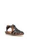 Elit Erlbay26018 Women's Genuine Leather Flat Sandals Black - 3