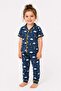 Children/Baby Unisex Shiny Moon Star Cloud Patterned Short Sleeve Pajama Set Summer 6-24 Months 3-6 Years