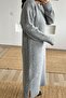Gray Soft Textured Knitwear Dress - 4