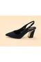 Hbz 07110 7 cm Thick Metal Detailed Heel Guaranteed Shoes