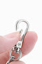 Faux Leather Metal Bag Chain Set Chain Length 115 cm (Chain Color Silver - Leather Gray) - 2