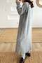 Gray Soft Textured Knitwear Dress - 5