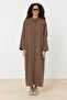Long Shirt with Buttonhole Pockets Brown - 2