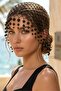 Stone-Encutured Beaded Net Hair Accessory Stylish Hair Bandanas