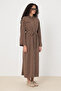 Long Shirt with Buttonhole Pockets Brown - 4