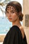 Stone-Encutured Beaded Net Hair Accessory Stylish Hair Bandanas - 2