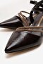 Women's High Heel Shoes Brown Crinkled - 3