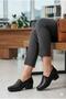 4293 Anatomical Short Heeled Laser Printed Perforated Genuine Leather Women's Shoes - 6
