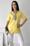 Women's Scarf Detailed T-Shirt – Short Sleeve Stylish Basic - 3