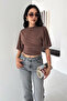 Women's Crop Blouse – Stylish Short Sleeve Top with Ruffle Detail