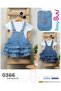 👉   Baby Girl Denim Gilet Dress Set 2-Piece – Ruffle Denim Dress with Straps + T-Shirt - 2