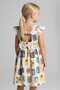 Girl's Linen Cotton Summer Dress Colorful Patterned Holiday Casual Stylish Daily Use Dress - 2