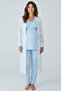 Maternity Set 3-Piece Set - Elegant Lace Maternity Pajama Set - Cotton Set with Dressing Gown and Nursing Features