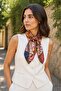 Women's 50X50 cm Patterned Scarf – Silk Satin Look Stylish Neck & Bag Accessory