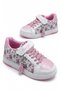 Girl's Shiny Glittery Sports Shoes with Single Strap, Velcro, Tassel Detail and Patterned Casual Sneaker