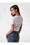 Women's White Logo Printed T-Shirt Ss Cn Original Tee Cotton Short Sleeve Basic T-Shirt - 4