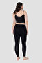 Women's Black Cotton Lycra Long Tights - 5