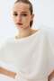 Batwing-sleeved jersey top - 2