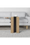Muju C End Table 30cm W - Sapphire Oak/Silky Black/Sapphire Oak