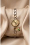 Women's Steel Watch Gold & Silver Mix Color Butterfly Charm Green Stone Old Money Vintage Luxury Elegant Stylish Women's Wristwatch |   Limited Edition 2026 - 3