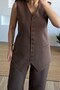 Md Brown Vest Pants Set - 5
