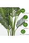 Artificial Areca Palm Tree 120/140cm, Lifelike Faux Palm Plant for Home & Office Decor - 2